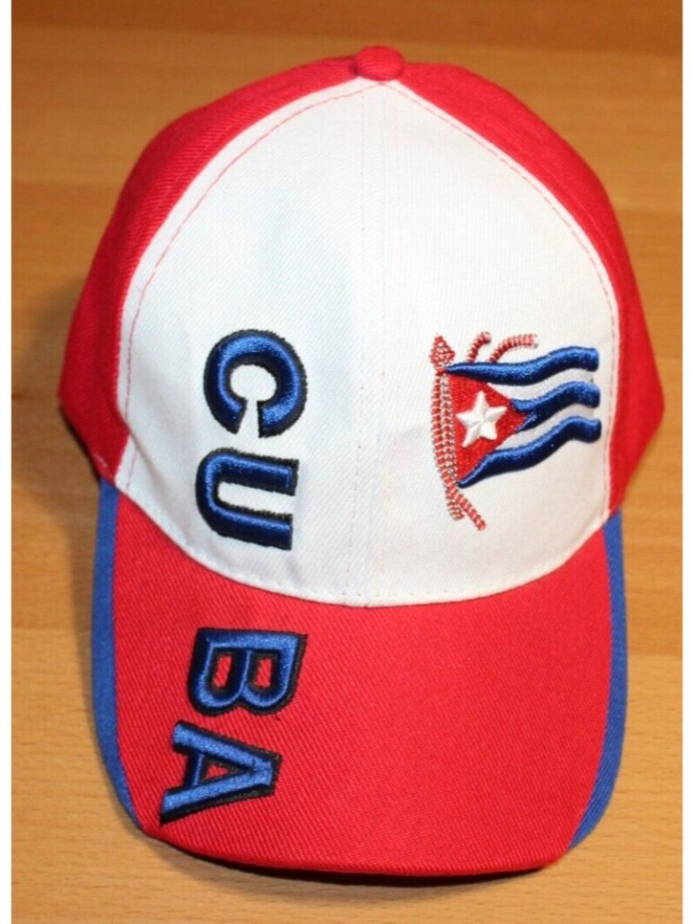 Embroidered Logo Cuba Flag Snapback Cap Hat Adult Mens OSFA One Size Adjustable
